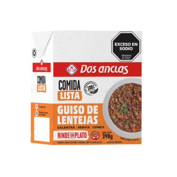 CL.GUISO DE LENTEJAS 12X390GR DOS ANCLAS