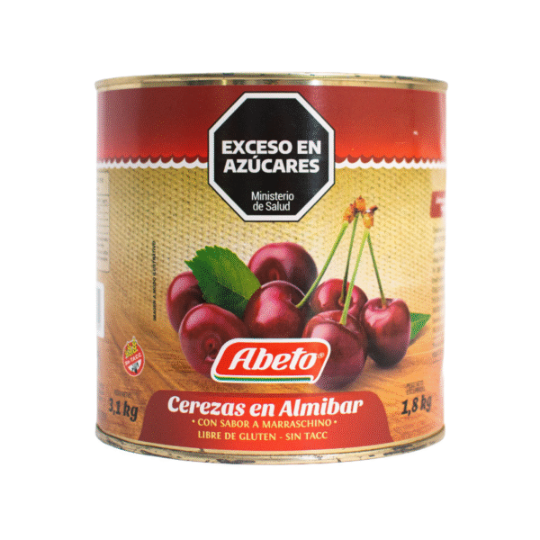CEREZAS CONFITADAS ENT. 2° CAL. LATA 4X1850 GR