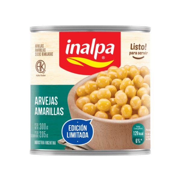 ARVEJAS AMARILLAS INALPA 24X300 GR